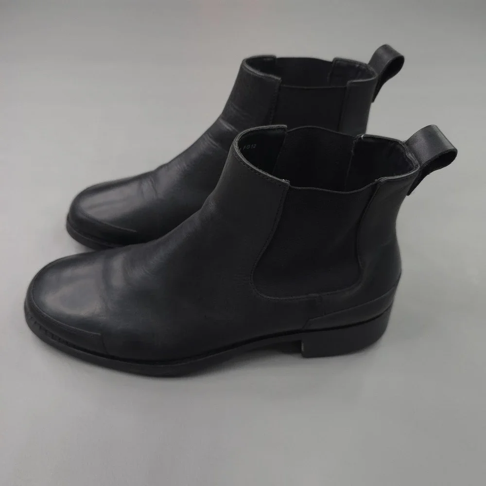 Cole Haan Boots Mens 8.5 Black Leather Air Chelsea Ankle Lug Sole Pull On